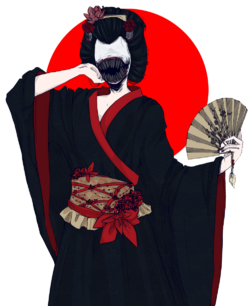 Ohaguro Bettari_ Japanese Mythology (PRINT) by Wolf-Fram on DeviantArt.png